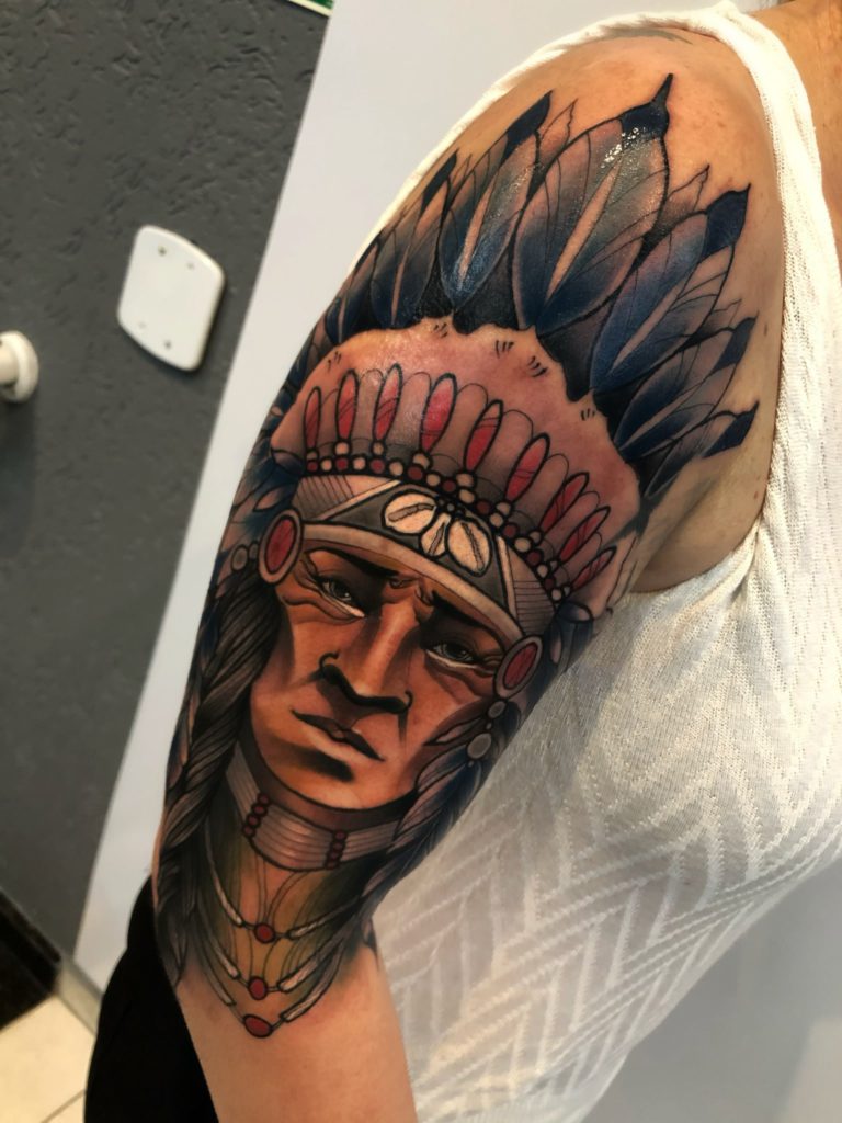 Foto de tatuagem feita por Maurício Eleuterio (@mauriciotattoosp)