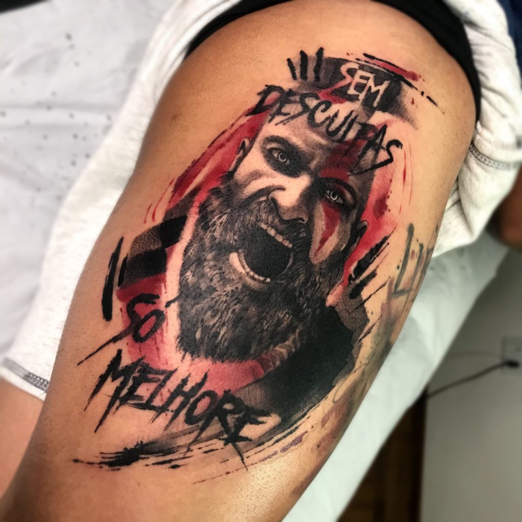 Foto de tatuagem feita por Marco Medeiros (@artepormarco)