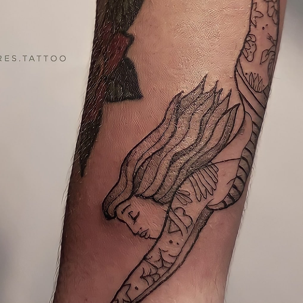 Foto de tatuagem feita por Ana Mares (@anamares.tattoo)