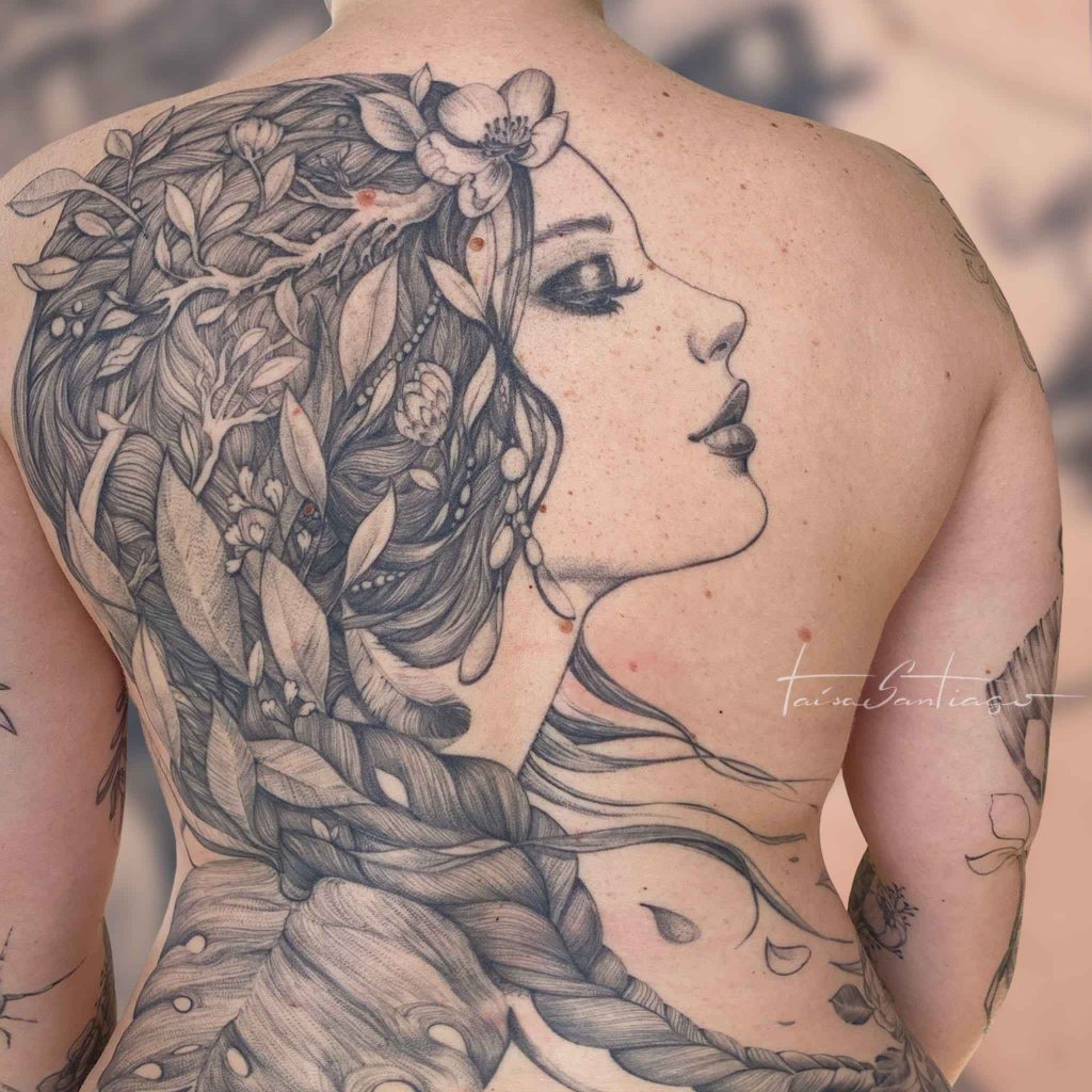Foto de tatuagem feita por Taísa Santiago (@taisatattoo)