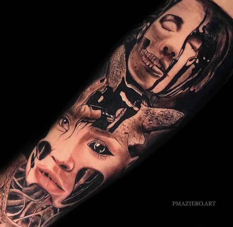 Foto de tatuagem feita por Pedro Maziero (@pmaziero.art)