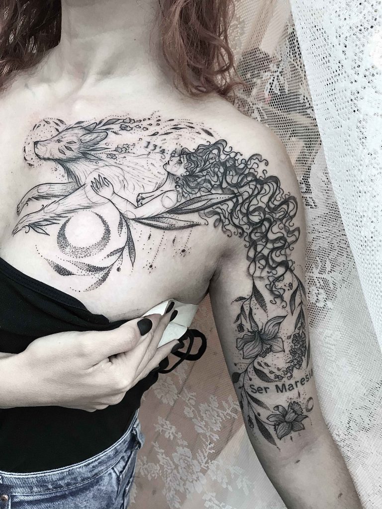 Foto de tatuagem feita por Scarlath Louyse (@scarlathlouyse)