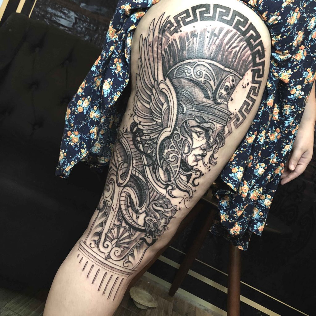 Foto de tatuagem feita por Dan Quixote (@danquixote.ink)