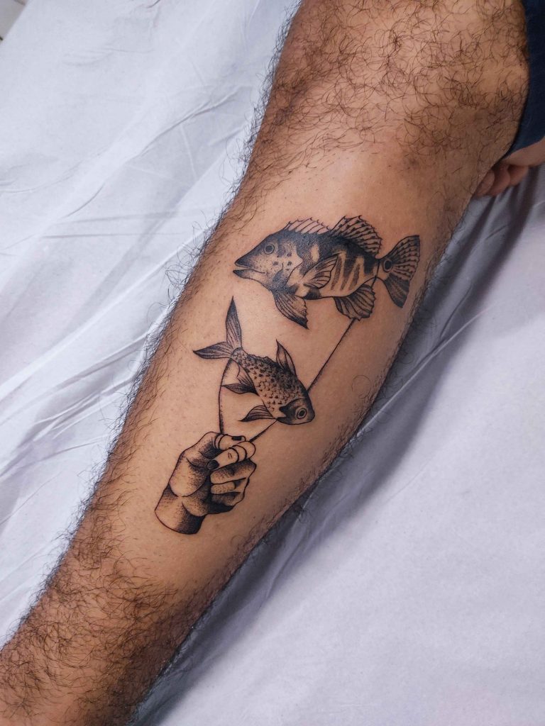 Foto de tatuagem feita por Sam de Paula (@sam.riscos)