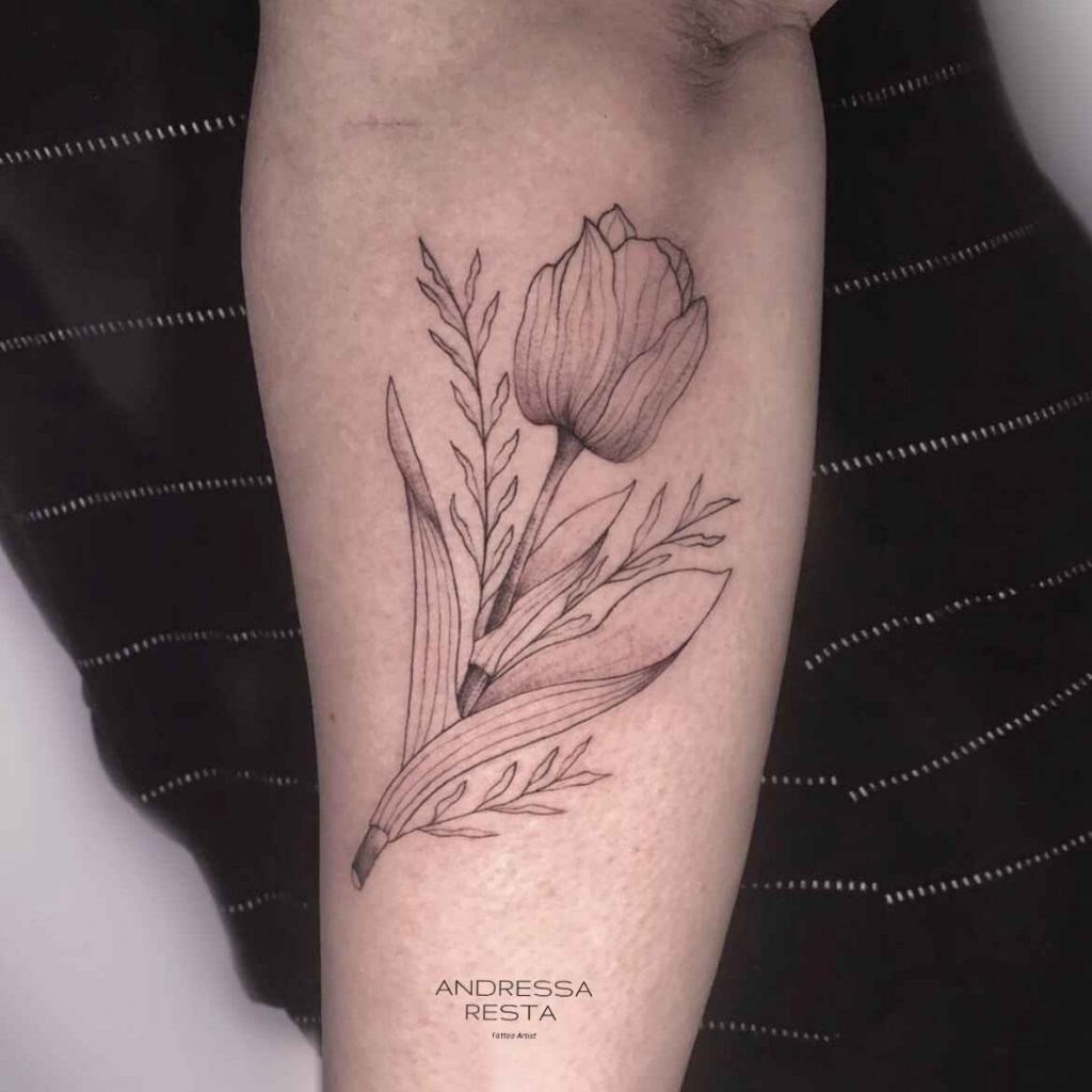 Foto de tatuagem feita por Dessa Resta (@dessarestatattoo)