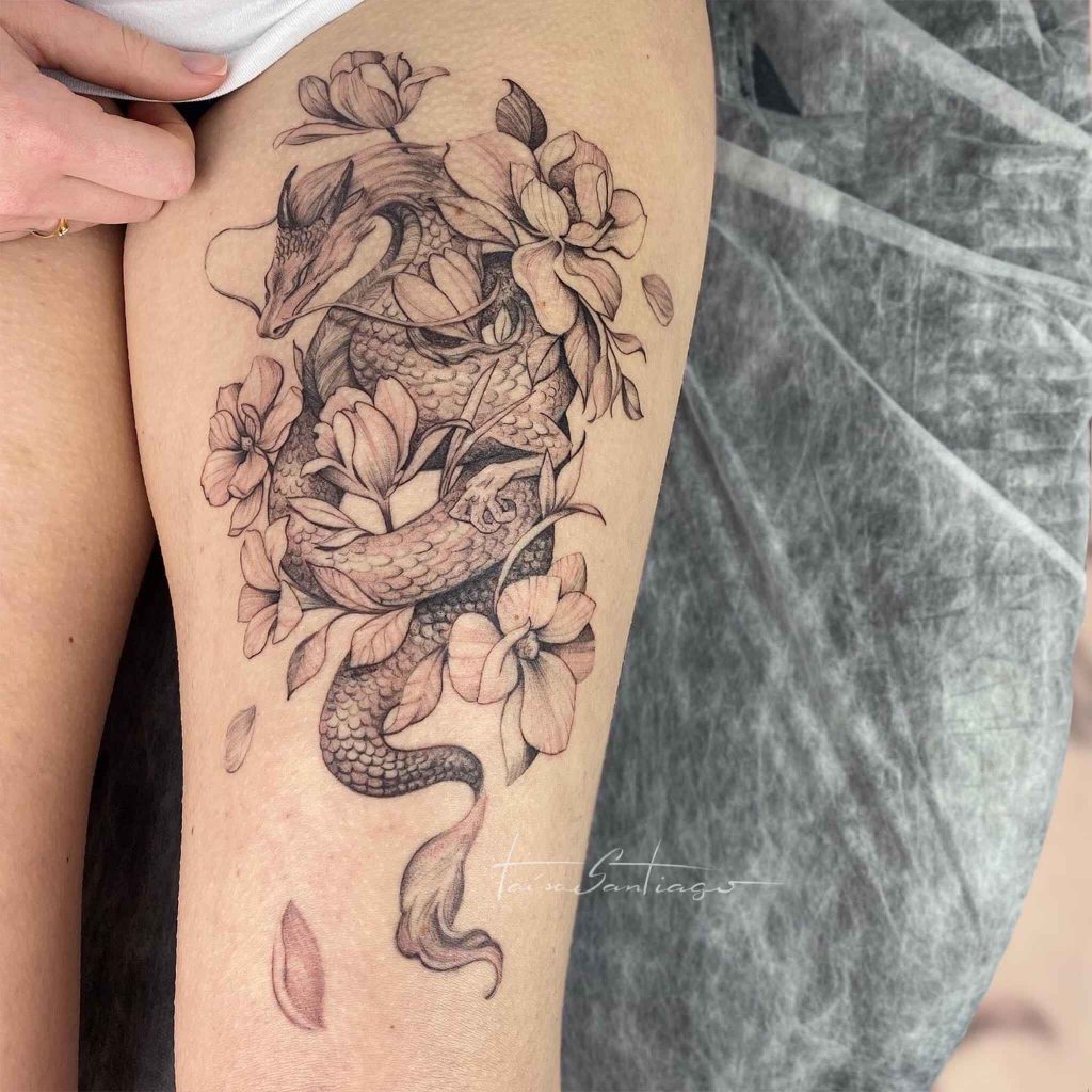 Foto de tatuagem feita por Taísa Santiago (@taisatattoo)