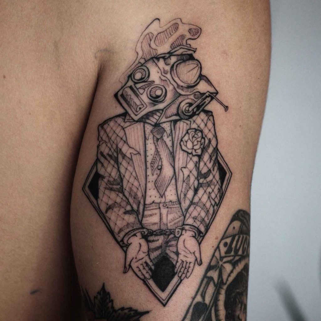 Foto de tatuagem feita por Junior Santo (@tropeek)