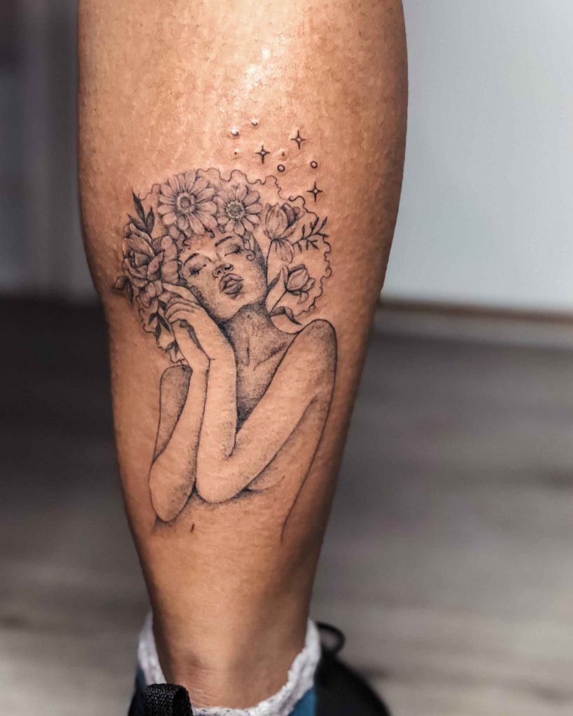 Foto de tatuagem feita por Jessica Rodrigues (@artbyjroiz)
