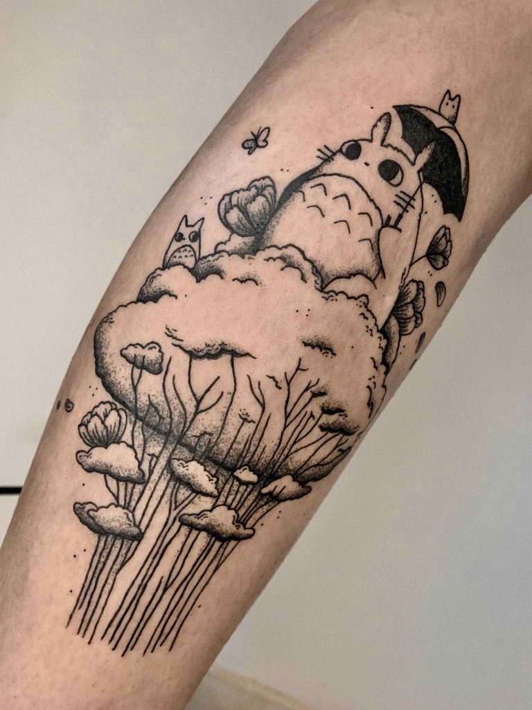 Foto de tatuagem feita por Nina Papke (@papkeink)