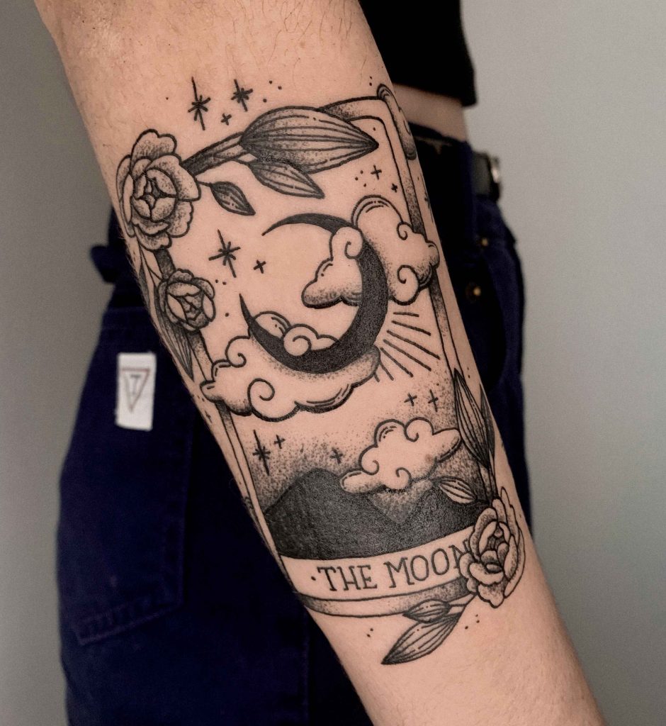Foto de tatuagem feita por Nina Papke (@papkeink)