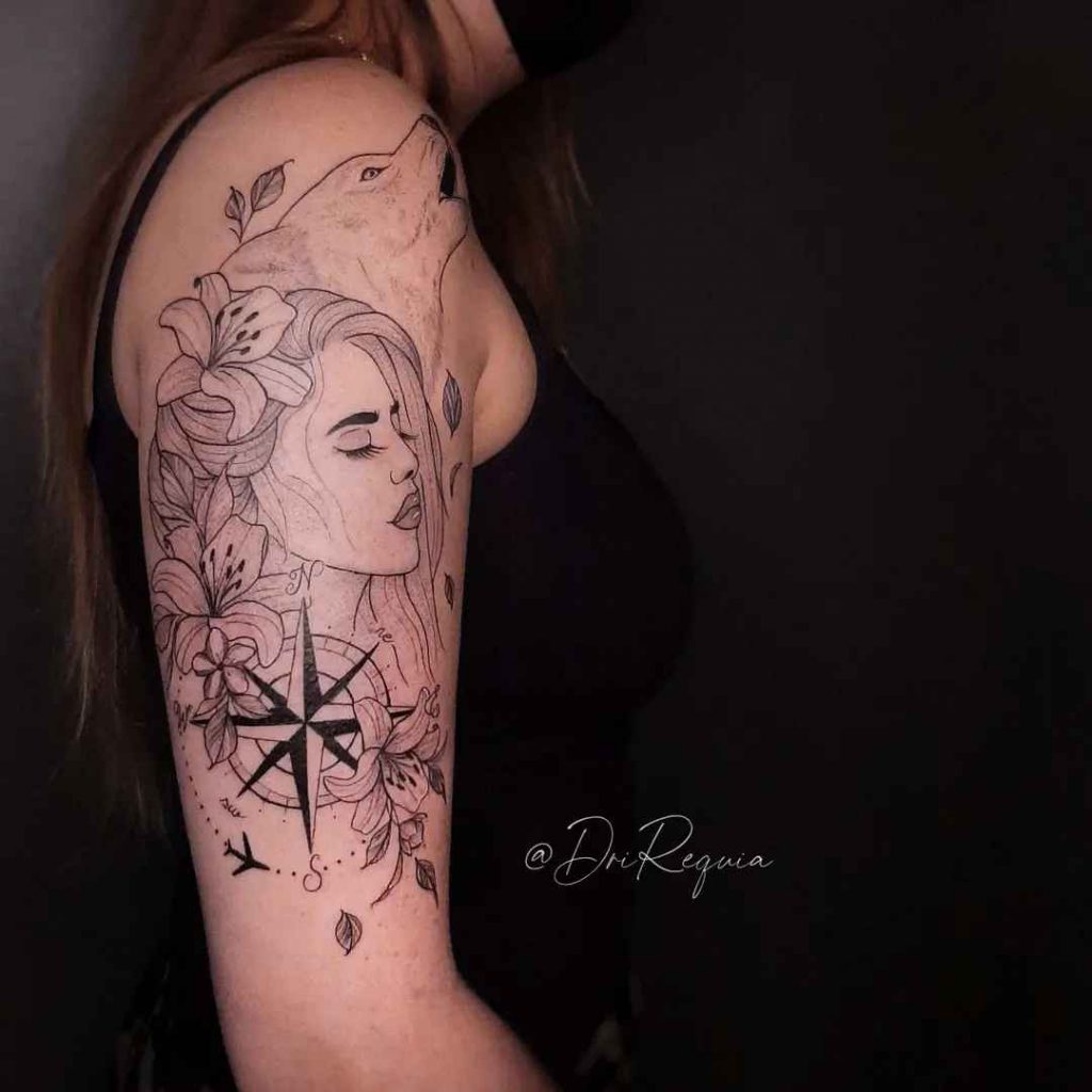 Foto de tatuagem feita por Dri Requia (@drirequia)