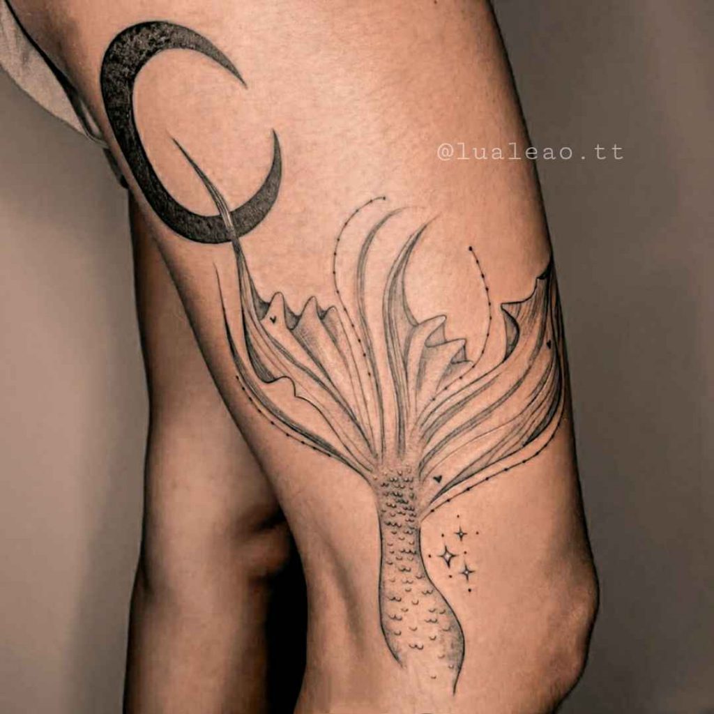 Foto de tatuagem feita por Lua Leão (@lualeao.tt)