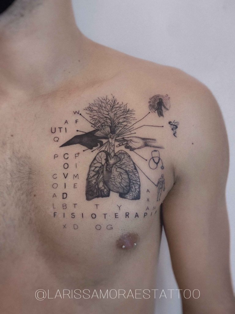Foto de tatuagem feita por Larissa Moraes (@larissamoraestattoo)