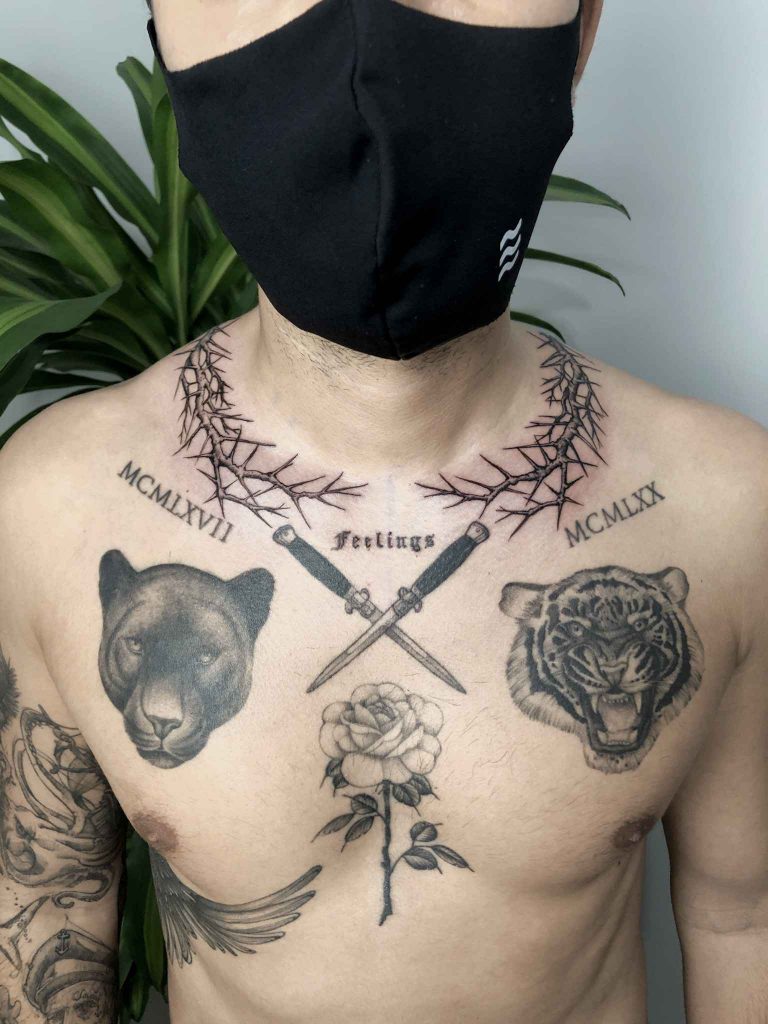 Foto de tatuagem feita por Eiji Ezaki (@eijiezakitattoo)