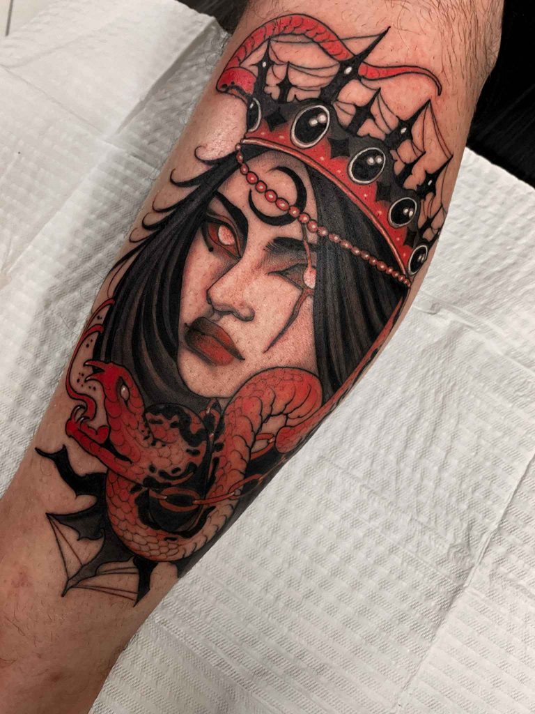 Foto de tatuagem feita por Gustavo Elias (@gambirazink)