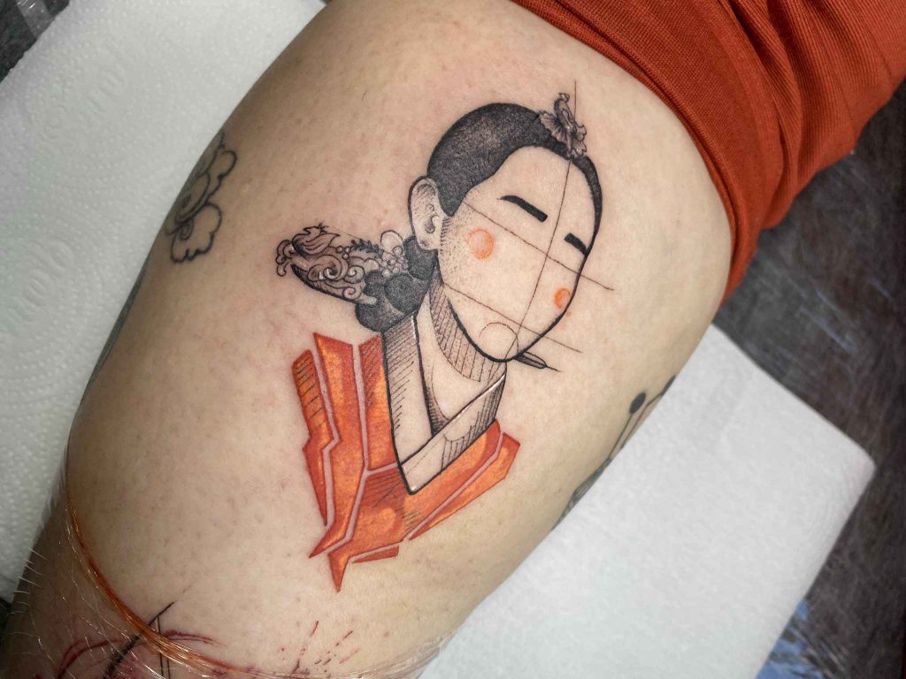 Foto de tatuagem feita por Erick Cisco (@erick.cisco)