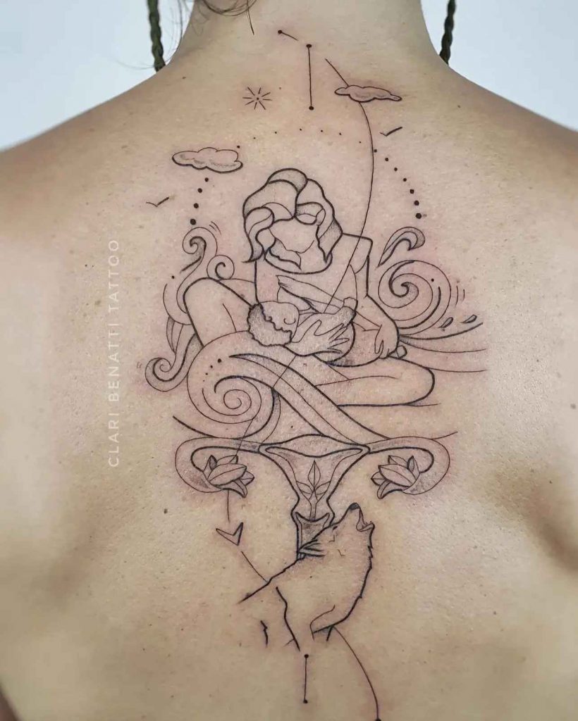 Foto de tatuagem feita por Clari Benatti (@claribenattitattoo)