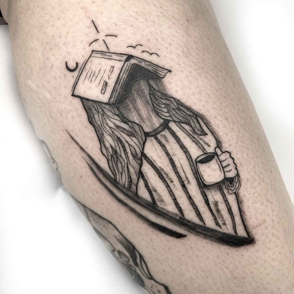 Foto de tatuagem feita por Guizero (@guizero.art)