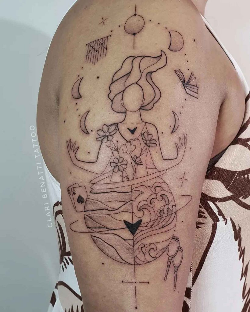 Foto de tatuagem feita por Clari Benatti (@claribenattitattoo)