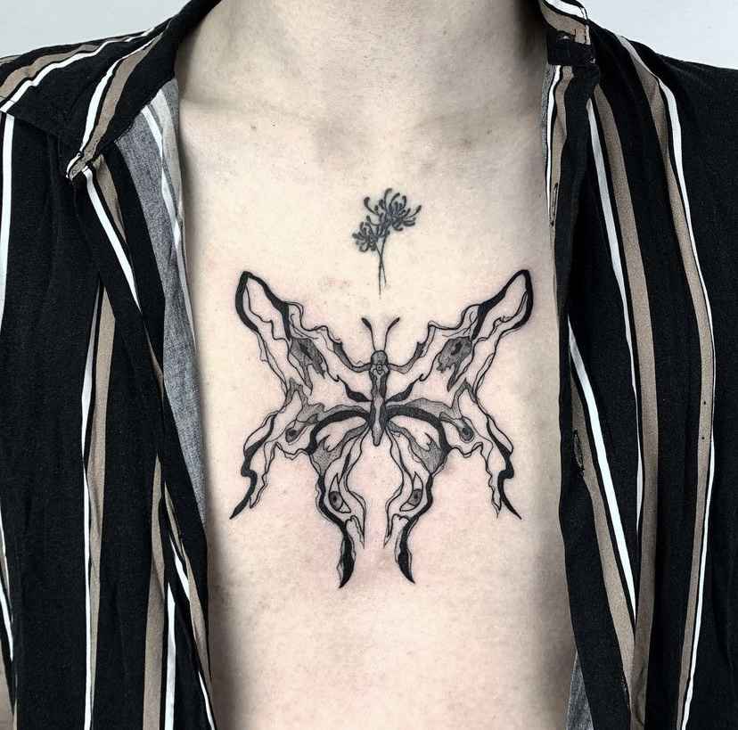 Foto de tatuagem feita por Guizero (@guizero.art)