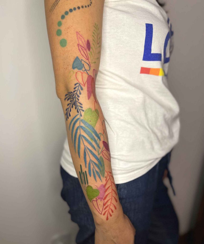 Foto de tatuagem feita por Meiko Fukimoto (@meikofukimoto)