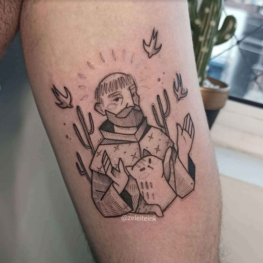 Foto de tatuagem feita por Zé Leite (@zeleiteink)