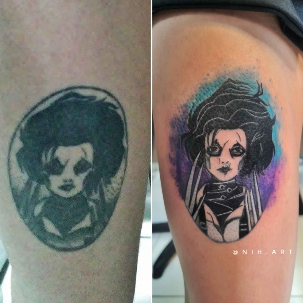 Foto de tatuagem feita por Nih (@nih.art)