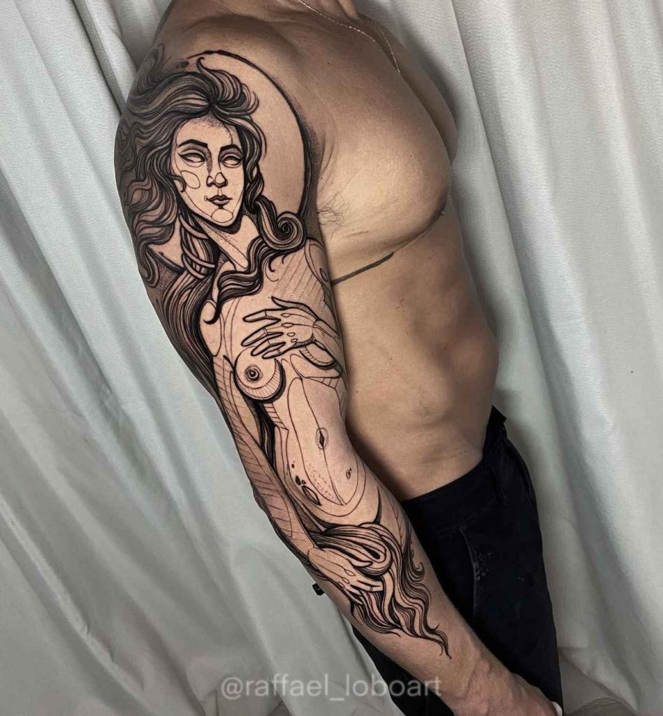 Foto de tatuagem feita por Raffael Lobo (@raffael_loboart)